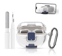 Coque de protection en TPU pour écouteurs Bose Ultra Open - Accessoires sur mesure avec porte-clés et stylo de nettoyage - Protection fiable contre les rayures et les chocs (transparent)