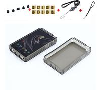 Coque de protection en TPU pour Hiby New R6 2020/Hiby RS6/R6III,étui souple en cristal clair - Type Black and dust plug