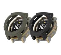 Coque de protection en TPU souple et légère compatible avec Amazfit T-Rex 3 Pro, coque de protection en TPU de qualité supérieure (noir + vert)