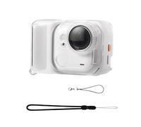 Coque de protection en TPU souple pour Insta360 GO Ultra Action Camera - Avec capuchon d'objectif et lanière - Transparent