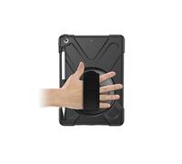 Coque de protection - ESTUFF - iPad 9.7 2017/2018 - Noir - Design rigide - Sangles incluses