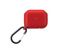 Coque de Protection Étanche pour AirPods Pro - Catalyst Édition Premium, IP67, Antichoc MIL-STD-810G, Silicone Durable, avec Mousqueton, Charge sans Fil/Qi/USB-C - Rouge
