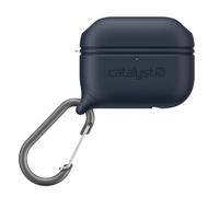 Coque de Protection Étanche pour AirPods Pro - Catalyst Édition Spéciale, IP67, Antichoc MIL-STD-810G, Silicone Premium, avec Mousqueton, Charge sans Fil/Qi/USB-C - Marine