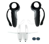 Coque de Protection étendue en Silicone Manette pour Meta Quest 3, Housse de poignée d'extension avec Sangle réglable, Couvercle de Batterie et Couvre-Joystick Accessoires pour Quest 3