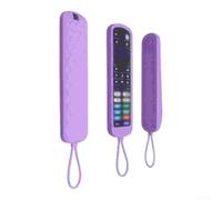 Coque de protection fine pour télécommande Firestick 4K - Violet | Brille dans le noir, localisez facilement la nuit, convient pour Alexa Voice Remote 3e génération, absorption des chocs