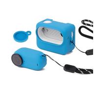 Coque de protection flexible en silicone pour caméra d'action GO3 à 360° avec bouchon d'objectif et dragonne antidérapante, kit complet pour l'extérieur, coque en silicone hydrofuge