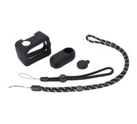 Coque de protection flexible en silicone pour caméra d'action GO3 à 360° avec bouchon d'objectif et dragonne antidérapante, kit complet pour l'extérieur, coque en silicone hydrofuge