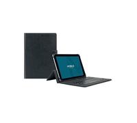 Coque de Protection Folio Universelle avec Clavier Bluetooth français 9-11', Housse Clavier AZERTY compatible iOS, Windows, Android Noir