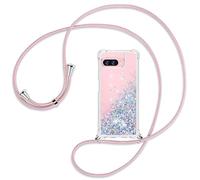 Coque de protection Google Pixel 9A, sable mouvant pailleté, bande, transparente, anti-chocs, TPU, femme