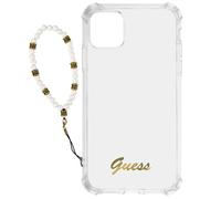 Coque de protection - Guess - iPhone 12 Pro Max - Transparent - Bracelet à perles - Chic