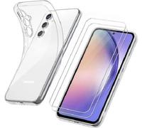 Coque de Protection - HQSELECTION - Pour Samsung Galaxy A54 5G - 2 Verres Trempés - Silicone Souple - Transparent