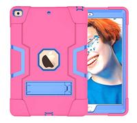 Coque de Protection Hybride Rigide en Silicone pour iPad mini4/5e génération avec béquille, résistante aux Chocs et aux Points de durcissement (Rosulé + Bleu)