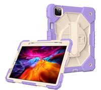 Coque de Protection intégrale en Silicone coloré pour iPad Pro 11" 3ème génération - Support Rotatif - Violet