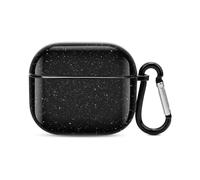 Coque de protection intégrale pour écouteurs Bluetooth à paillettes - Protection intégrale contre les chocs - Coque rigide pour le chargement sans fil avec porte-clés - Cadeau personnalisé pour