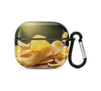 Coque de protection intégrale pour écouteurs Bluetooth avec motif de pommes de terre - Coque rigide résistante aux chocs - Prend en charge le chargement sans fil avec porte-clés - Cadeau personnalisé