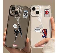 Coque de protection intégrale transparente anti-chute Marvel Superhero Spider-Man et Venom pour iPhone 15/14 Pro Max, compatible avec iPhone 15 Pro Max, 13 Pro Max, 12 Mini, 11, XS, XR et 8 Plus IPhon