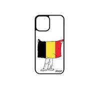Coque de protection iPhone 12 mini silicone drapeau belgique belge mobile jo 64 Go coupe d'europe dessin Euro