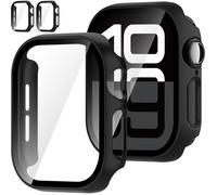 Coque de protection - LITTLE BOUTIK - Apple Watch 46mm - Pack x2 - Couleur Noir - Verre trempé
