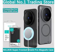 Coque de protection magnétique NILLKIN pour Vivo X300 Ultra, protection intégrale en plastique rigide avec airbag, effet givré. Black Magsafe