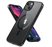Coque de protection magnétique pour iPhone 13 Mini - Avec verre de protection blindé - Compatible avec MagSafe - Protection complète à 360° - Anti-chocs - Pour iPhone 13 Mini 5,4" - Noir