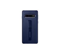 Coque de protection mince texturée originale Samsung Galaxy S10 avec support - Bleu