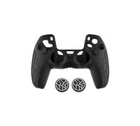 Coque de protection noire avec 2 capuchons pour manette PS5