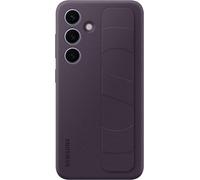Samsung Coque en silicone officielle pour Galaxy S24 avec support et lanière Violet foncé
