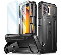 Poetic Revolution Coque de protection compatible avec Galaxy Xcover 7 Pro 5G [couvercle de caméra coulissante] [test de chute Mil-Grade de 20 pieds] Coque de protection intégrale de qualité militaire