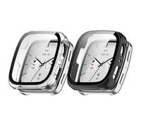 Coque de protection pour Amazfit Active 2 Square Film de protection d'écran complet PC rigide avec film de protection d'écran (noir + transparent)