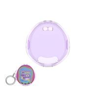 Coque de protection pour appareil domestique compatible avec Tamagotchi Uni - Coque rigide imperméable et résistante aux chocs avec cordon de serrage pour enfants (violet transparent)