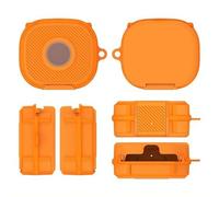 Coque de protection pour Beats Powerbeats Fit, anti-chute en TPU avec cadre de triple protection, résistant aux chocs et à la transpiration (orange)