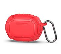 Coque de Protection pour Beats Studio Buds, Coque Souple en TPU pour écouteurs Coque avec Porte-clés, Anti-Chute, Ouverture précise, Pochette de Transport Portable (Rouge)