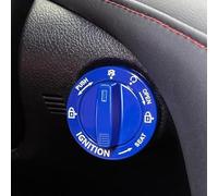 Coque de protection pour bouton de démarrage de voiture, construction en alliage métallique noir/argent/rouge/bleu, design rotatif d'allumage sans clé, mise à niveau moderne et élégante pour