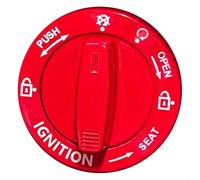 Coque de protection pour bouton de démarrage sans orps en acier inoxydable avec mouvement rotatif fluide pour une meilleure interaction de l'utilisateur (rouge)