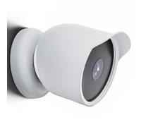 Coque de protection pour caméra de sécurité Google Nest Cam extérieur ou intérieur (batterie) en silicone souple, étanche à l'eau et à la poussière, accessoires pour appareil photo (blanc)