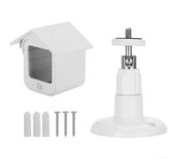 Coque de protection pour caméra Wyze Cam V3 - Résistante aux intempéries - Support mural rotatif à 360 degrés - Audio transparent - Matériau ABS blanc - Matériel d'installation facile inclus