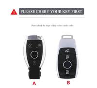 Coque De Protection pour Clé De Voiture pour Mercedes pour Benz Classe A C E S W204 W205 W212 W213 W176 GLC CLA AMG W177 Coques De Clé(White A)