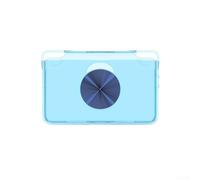 Coque de protection pour console de jeu rétro à rabat de poche rétro - Options gris bleu transparent - Housse antichoc et résistante aux chutes pour console de jeu portable (bleu)