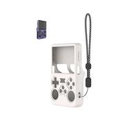 Coque de protection pour console de jeu vidéo R36S rétro avec trous précis, matériaux respectueux de l'environnement, résistant aux rayures, aux chocs, lavable et confortable au toucher, blanc