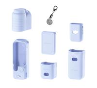 Coque de protection pour DJI Osmo Pocket 3, étui de protection en silicone pour écran, objectif fileté, poignée filetée, étui de protection accessoires pour caméra de sport (version Allround, bleu