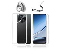 Coque de protection pour DOOGEE Note 59/DOOGEE Note 59 Pro en TPU souple avec lanière et anneau de support - Transparent
