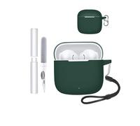 Coque de protection pour écouteurs Huawei Freebuds SE2, toergy résistant aux chocs, imperméable, souple et fin, en silicone, avec cordon, porte-clés et kit de nettoyage, vert