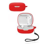 Coque de protection pour écouteurs intra-auriculaires sans fil JBL Wave Flex 2, coque en silicone souple imperméable, résistante aux chocs et aux rayures, idéale pour une protection quotidienne, rouge