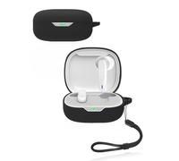 Coque de protection pour écouteurs intra-auriculaires sans fil JBL Wave Flex 2, coque en silicone souple imperméable, résistante aux chocs et aux rayures, idéale pour une protection quotidienne, noir