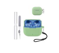 Coque de protection pour écouteurs Oneplus Nord Buds 3R/3V, toergy résistant aux chocs, imperméable, souple et fin, en silicone avec cordon, porte-clés et kit de nettoyage, vert matcha