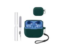 Coque de protection pour écouteurs Oneplus Nord Buds 3R/3V, toergy résistant aux chocs, imperméable, souple et fin, en silicone avec cordon, porte-clés et kit de nettoyage, vert