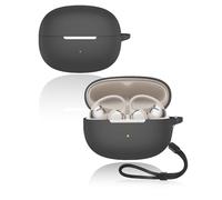 Coque de protection pour écouteurs sans fil SHOKZ OpenDots One - Coque en silicone souple avec cordon - Doux pour la peau et durable - Noir