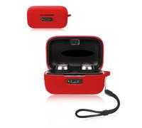 Coque de protection pour écouteurs Sennheiser Momentum True Wireless 4, coque en silicone souple imperméable, résistante aux chocs et aux rayures, idéale pour une protection quotidienne, rouge