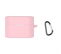 Coque de protection pour écouteurs Sony WF-1000XM6 en silicone léger avec mousqueton (rose)
