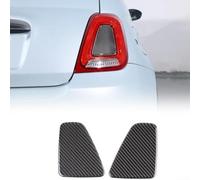 Coque de protection pour feu arrière Abarth 595 695 en fibre de carbone 2017-2023 - Décoration extérieure de voiture - Autocollant de protection de carrosserie (carbone noir)